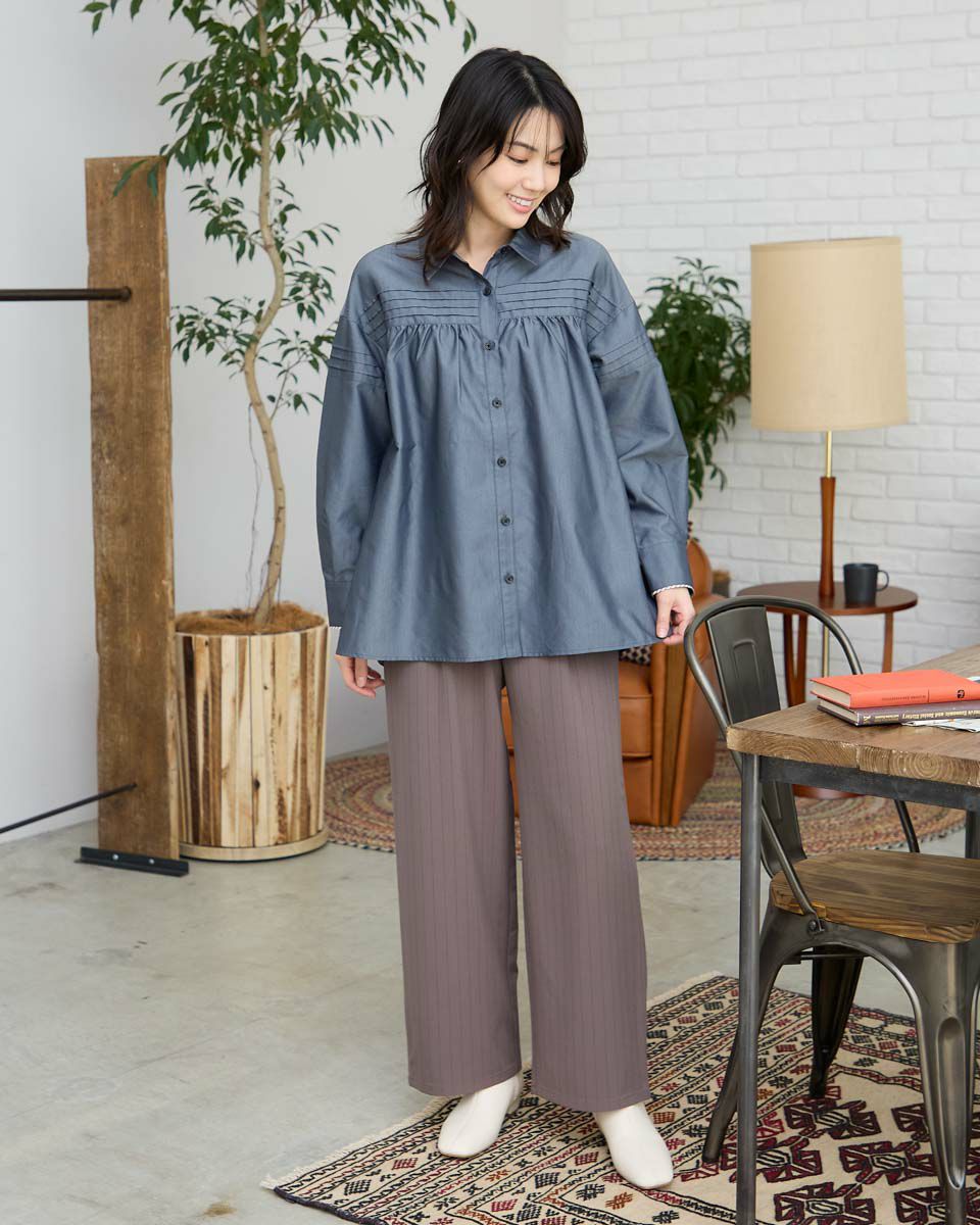 White Labelピンタックブラウス | ゴールデンベアストア