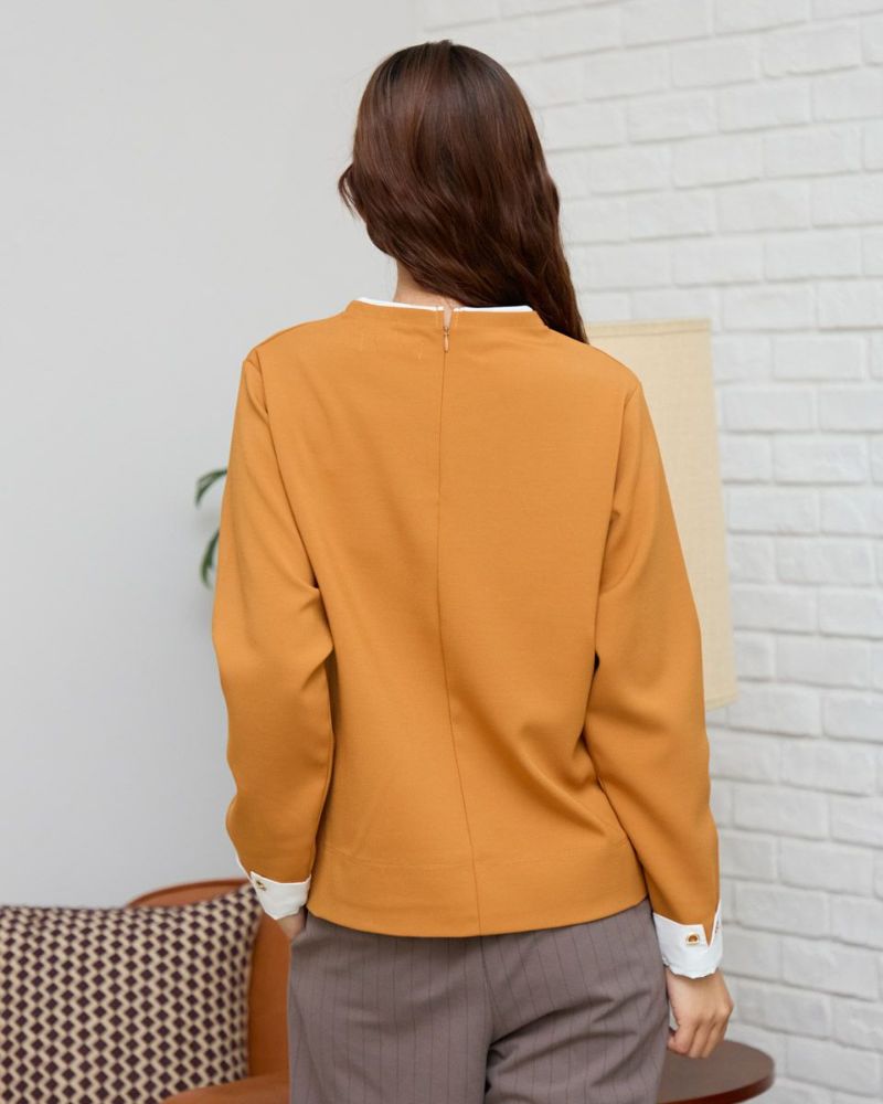 極美品✨hevo Bisceglie バルカラーコート　46 L オレンジ バルカラーコート -ビッグブロックチェック- - セブンバイセブン