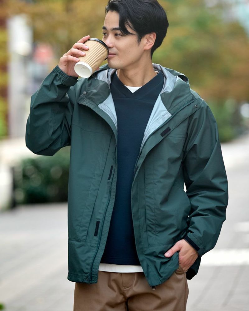 撥水シェルパーカ