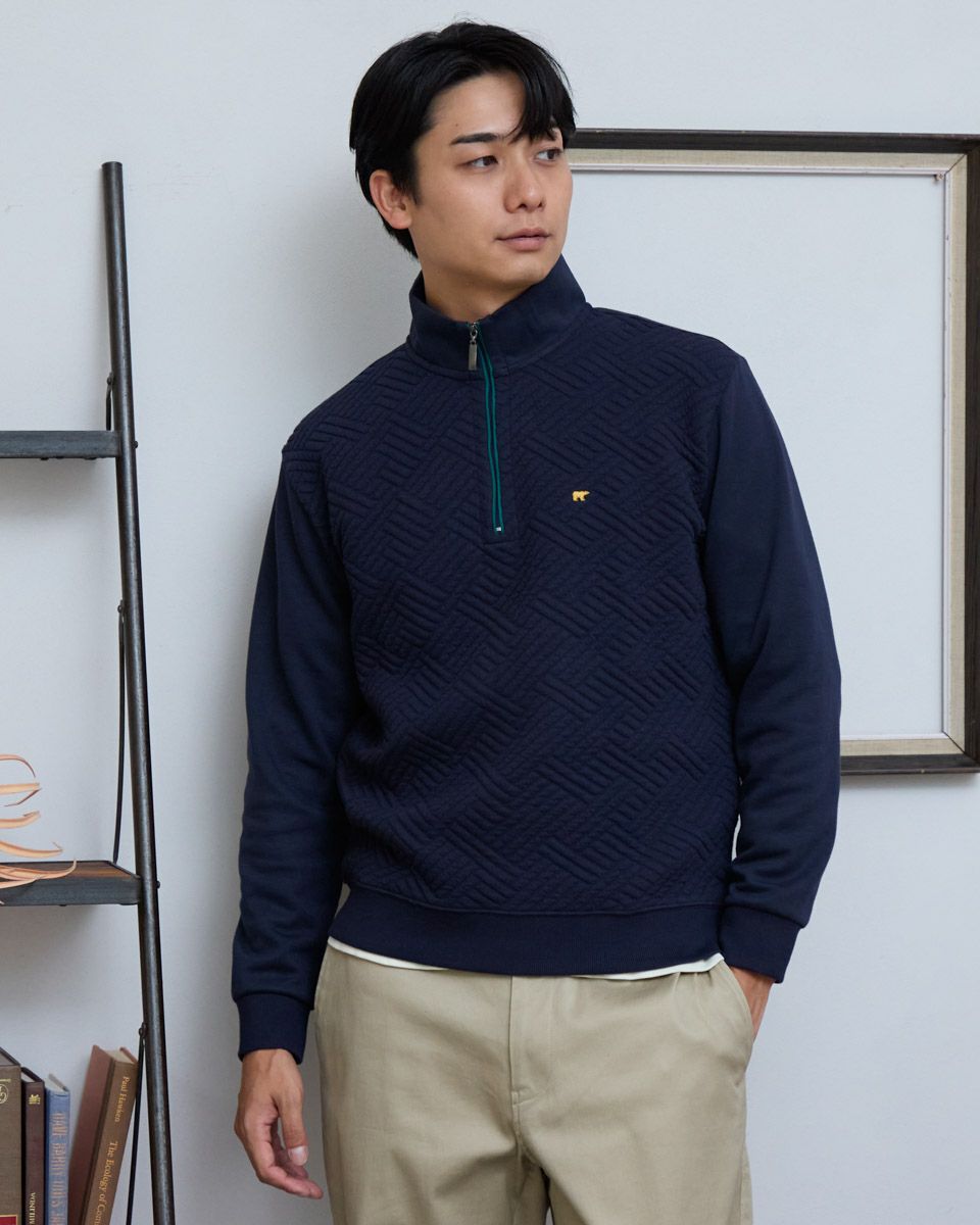 ハーフZIPスウェット