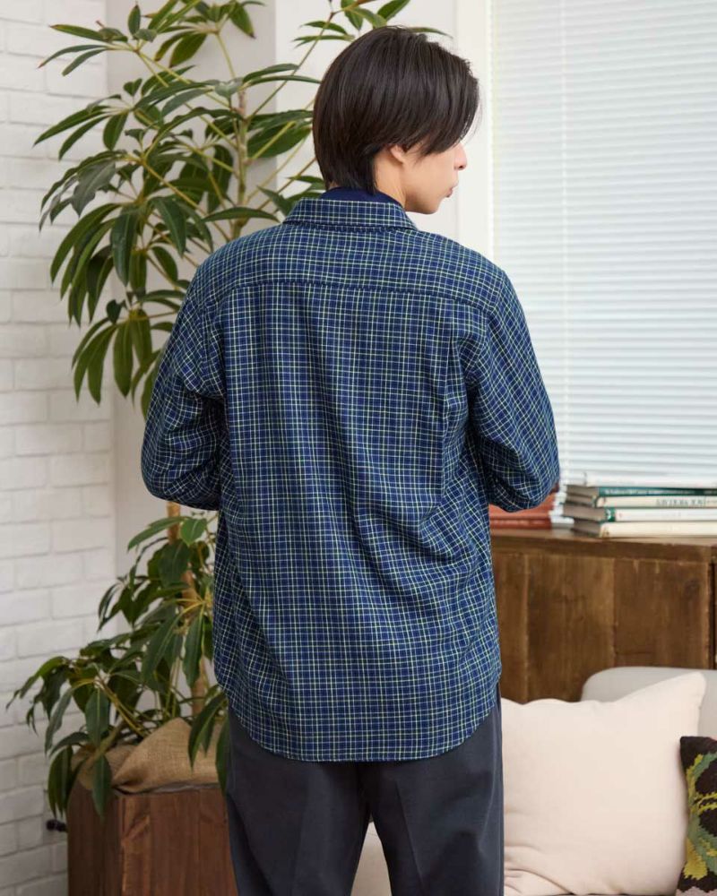 その他ブランド / golden line/長袖シャツ/15.5/ウール/ネイビー/チェック/50s Golden Bearチェックシャツ | ゴールデンベアストア