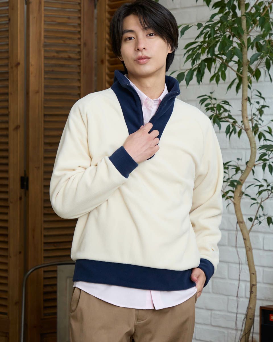 ハーフZIPスウェット