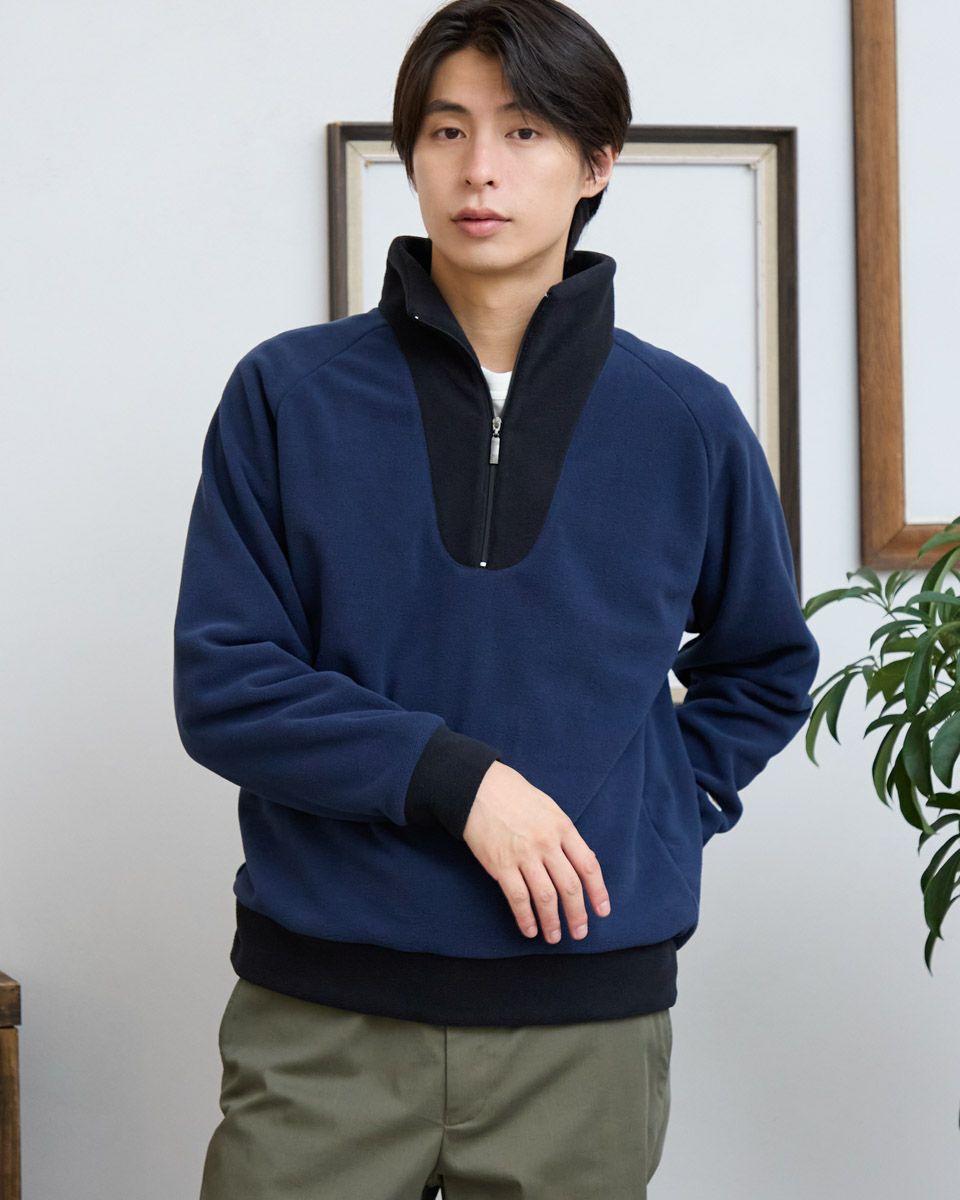 ハーフZIPスウェット