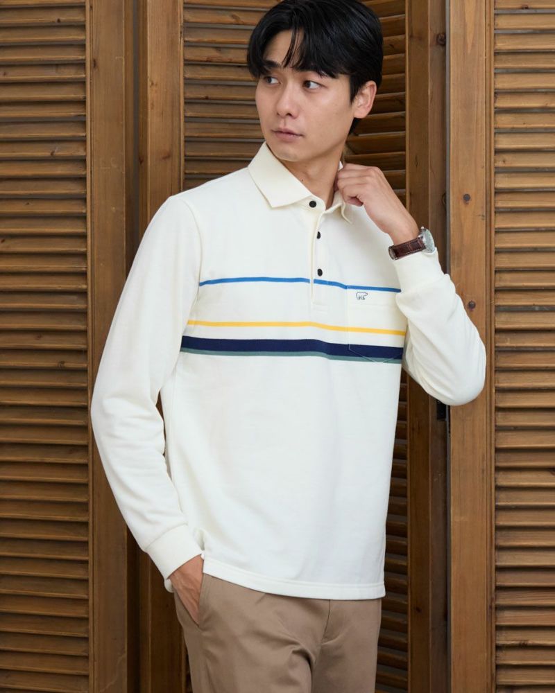 Golden Bear長袖パネルポロシャツ | ゴールデンベアストア