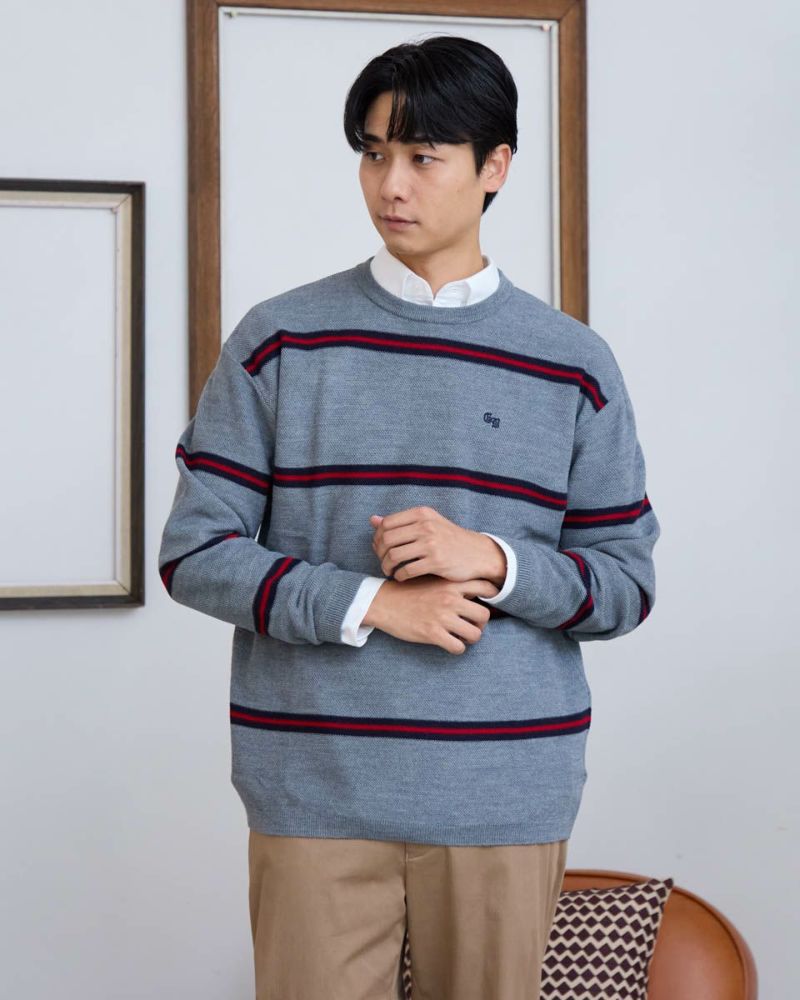 Golden Bearボーダークルーネックニット | ゴールデンベアストア