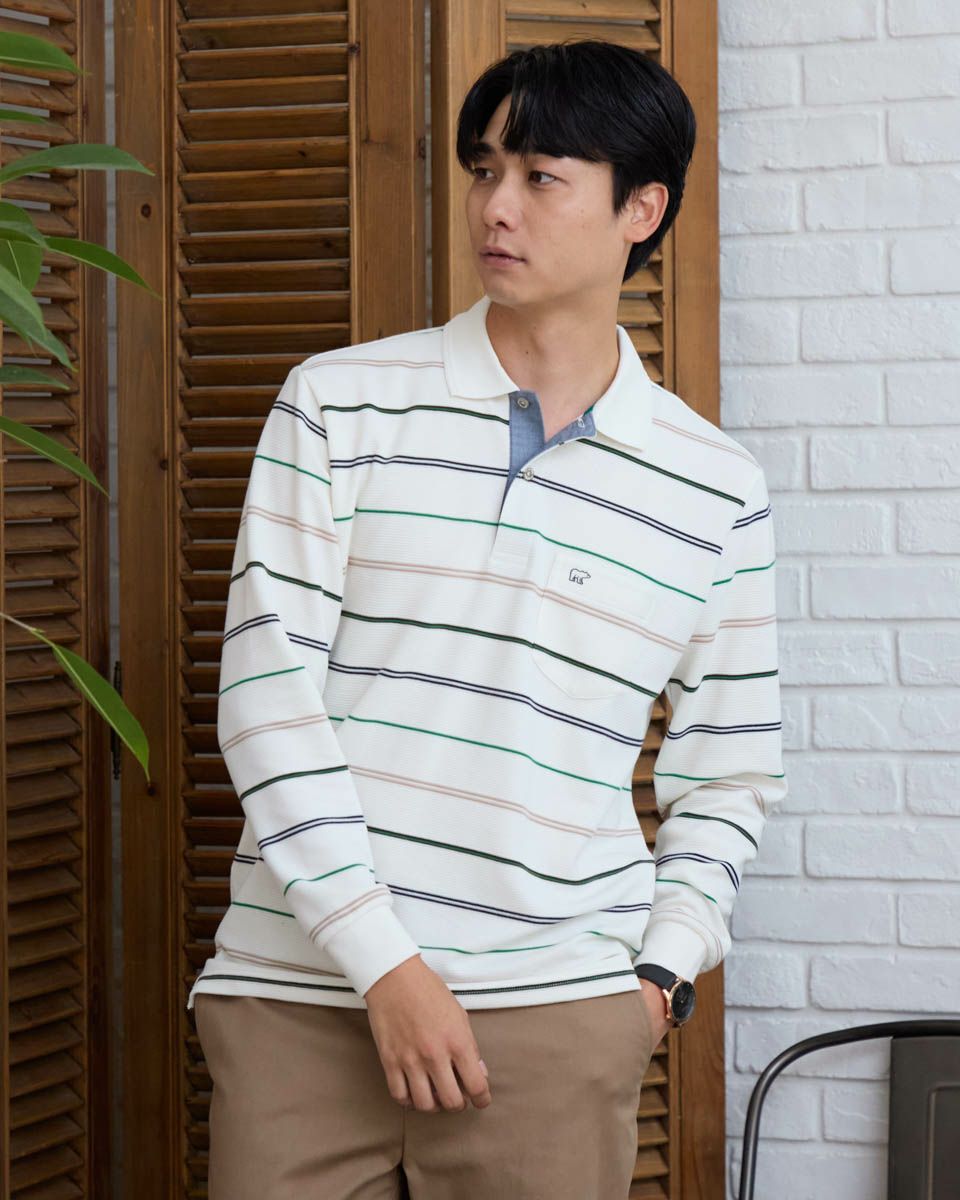 ボーダーポロシャツ