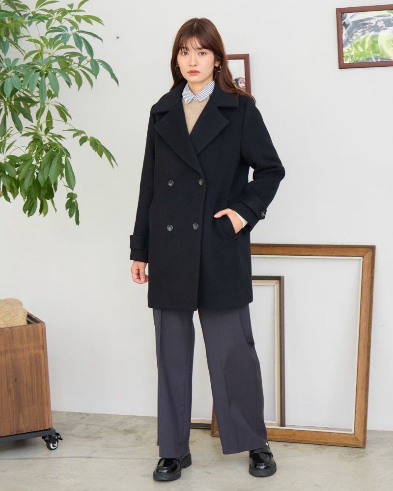 タグ付き CLOCHE WOOL COAT Pコート ピーコート ネイビー タグ付き CLOCHE WOOL COAT Pコート ピーコート ネイビー タグ付き