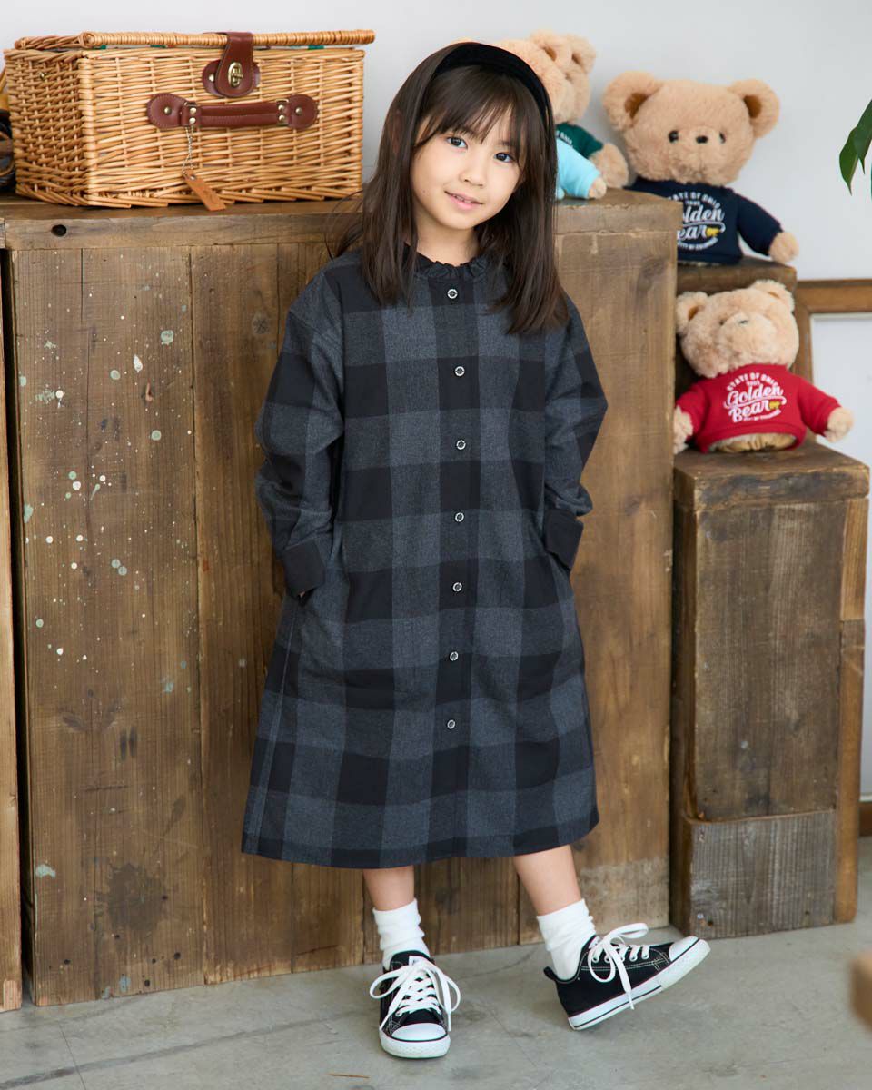 GIRLSバッファローチェックワンピース | ゴールデンベアストア