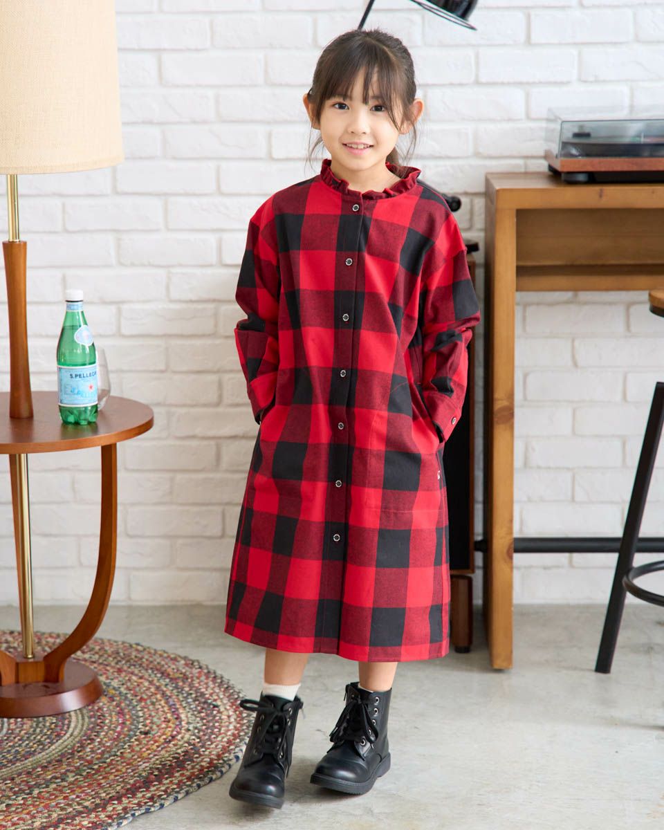GIRLSバッファローチェックワンピース | ゴールデンベアストア