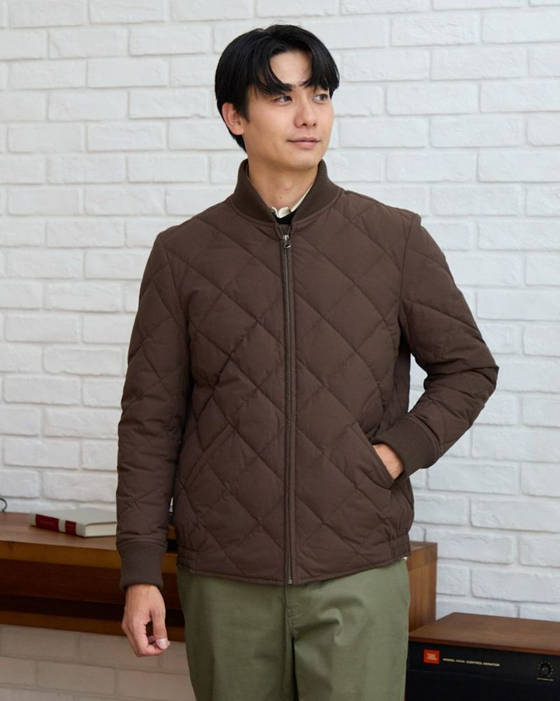 Golden Bear ゴールデンベア ノーカラーダウンジャケット LLサイズ undo-rowa_bl03892