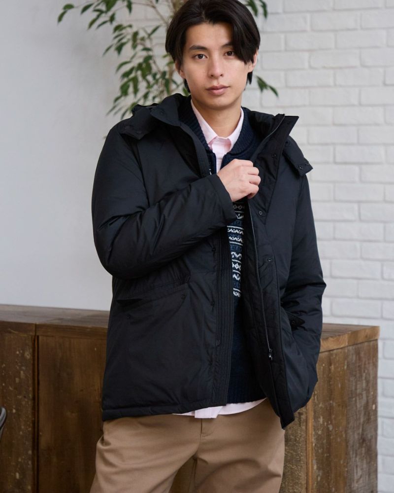 GOLDEN BEAR / ダウンジャケット/S/ナイロン/BLK Golden Bear撥水ダウンコート | ゴールデンベアストア