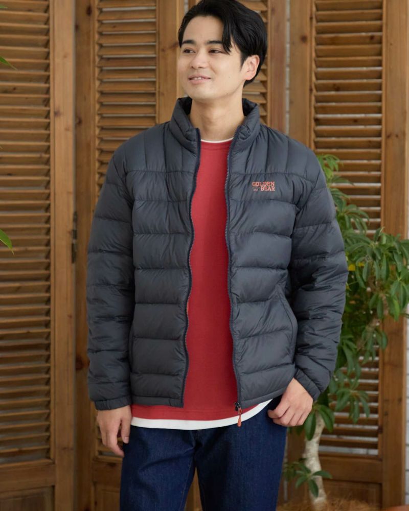 Golden Bear ゴールデンベア ノーカラーダウンジャケット LLサイズ Golden Bear【新聞広告掲載】洗える軽量ダウンジャケット | ゴールデン