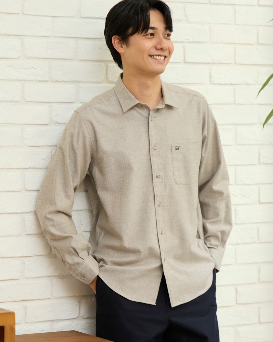 ヘリンボーンシャツ