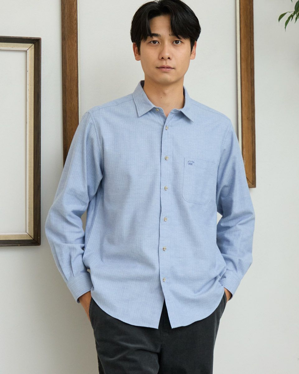 ヘリンボーンシャツ