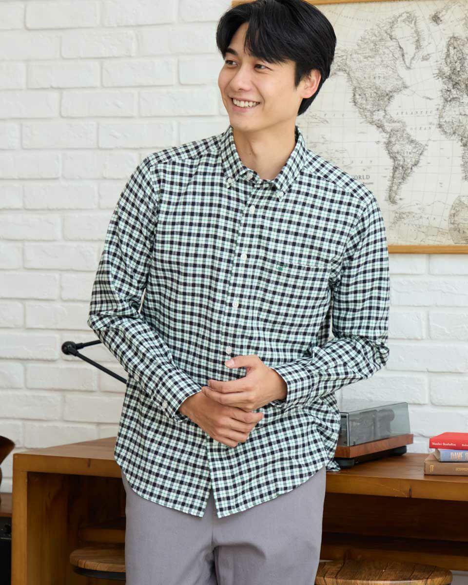 チェックBDシャツ