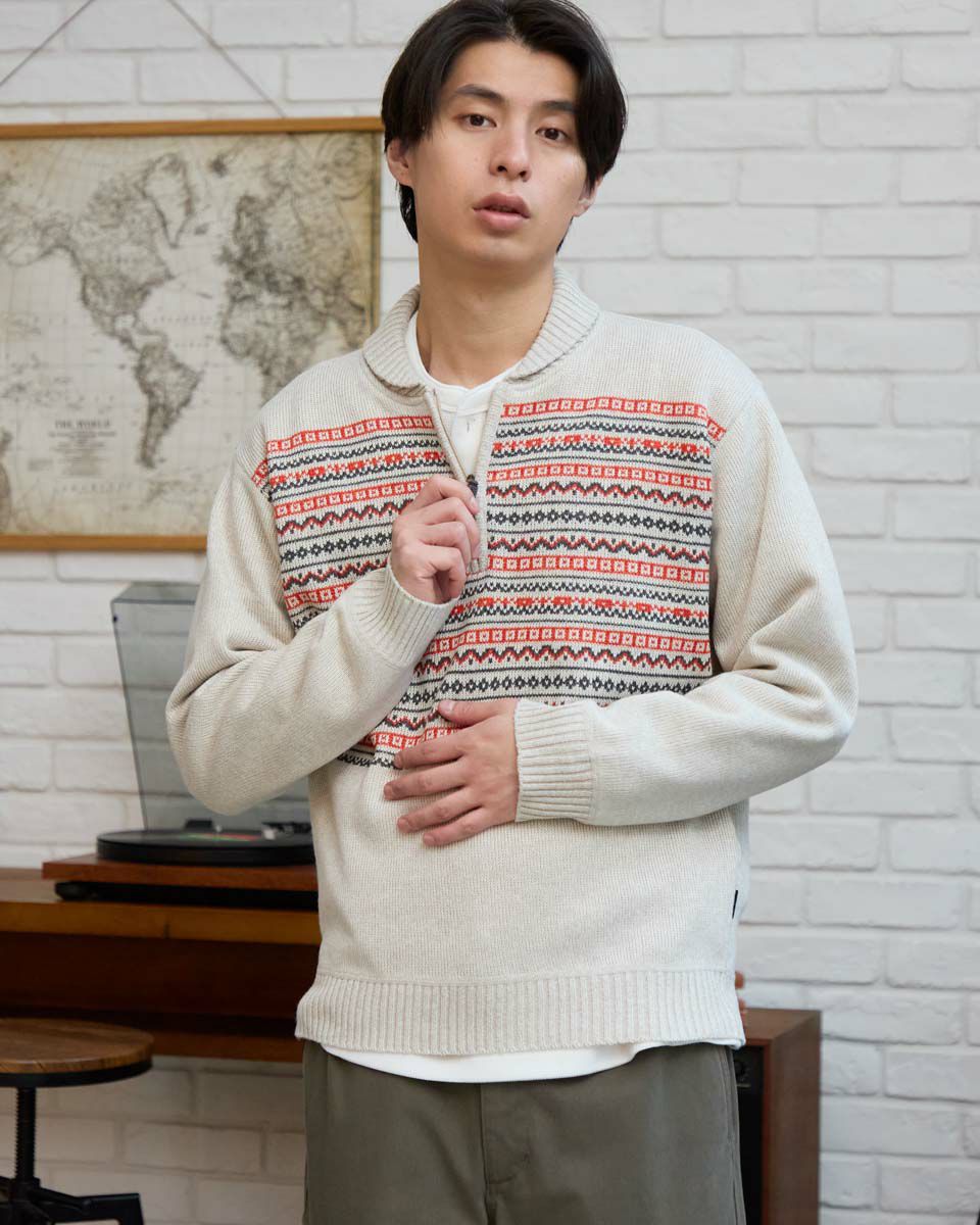 ハーフZIPスウェット