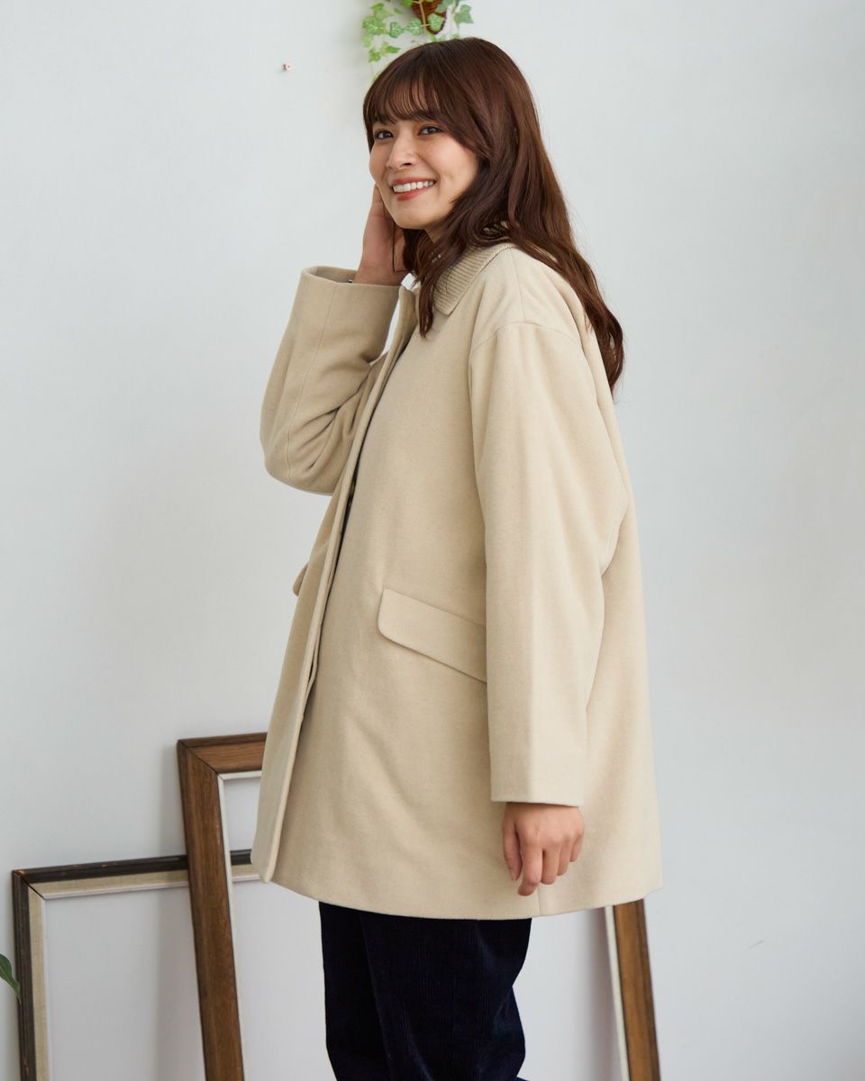 Golden Bearリブ襟ウール混コート | ゴールデンベアストア