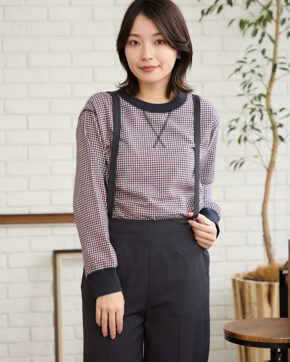 Golden Bearチェックリブブラウス | ゴールデンベアストア