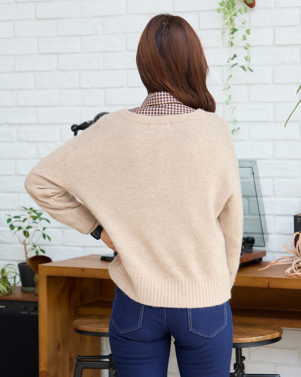 【新品】Golden Bear ベージュ カーディガン Golden Bearラクーン混カーディガン | ゴールデンベアストア