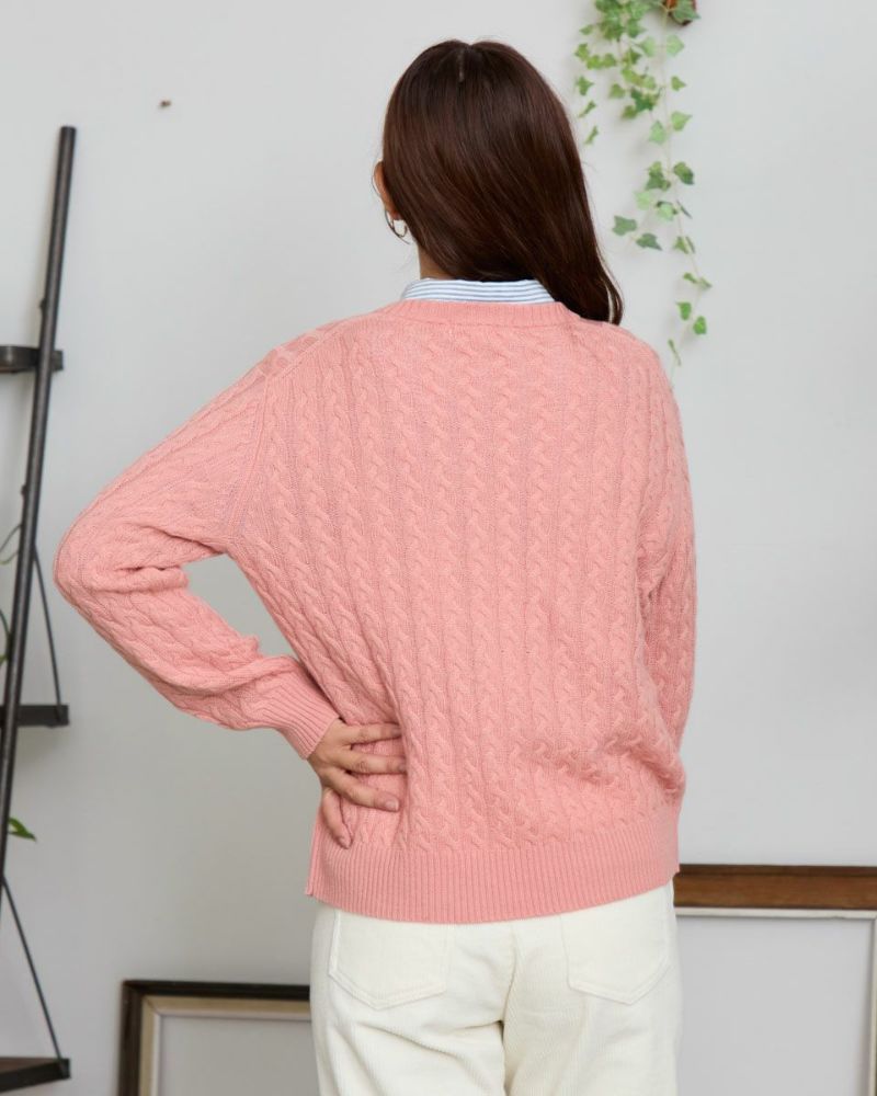 J W Anderson ウールピンクニット サイズS JW Anderson ラグランスリーブ タートルネック セーター | ピンク