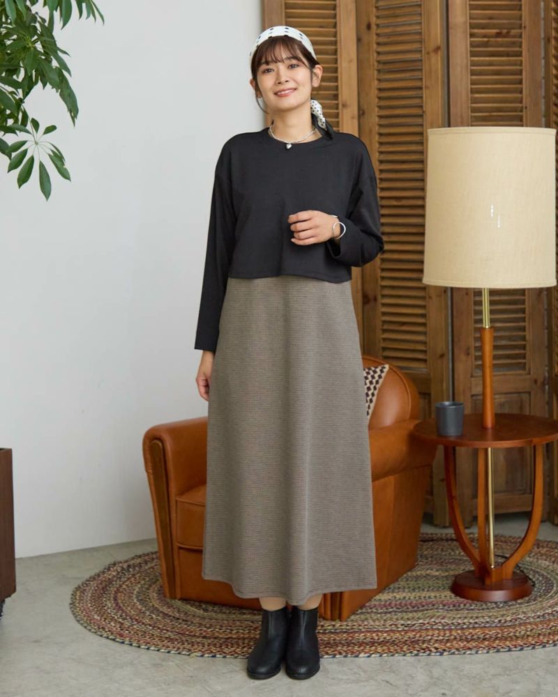 White Labelチェック柄ポンチワンピース | ゴールデンベアストア