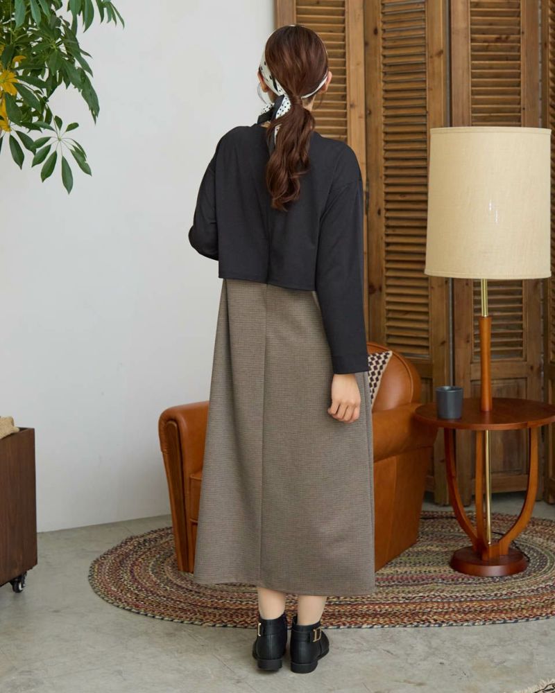 White Labelチェック柄ポンチワンピース | ゴールデンベアストア