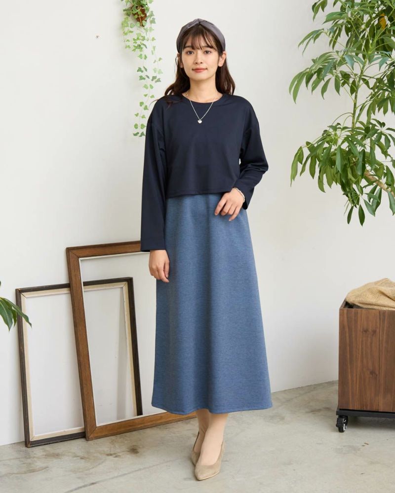 White Labelチェック柄ポンチワンピース | ゴールデンベアストア