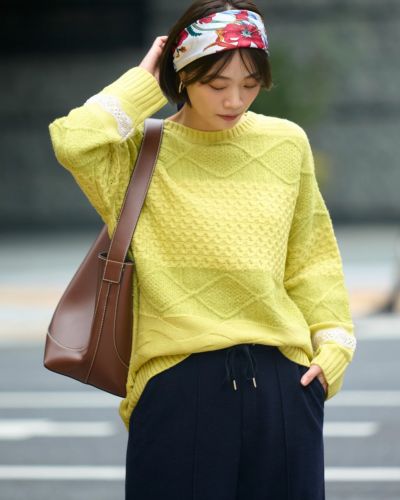 GOLDEN  / ニット・セーター(厚手)/M/ウール/BLU/GMP01338-P002109 ニット・セーター | ゴールデンベアストア