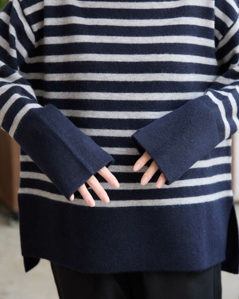 White Labelハイネックボーダープルオーバー | ゴールデンベアストア