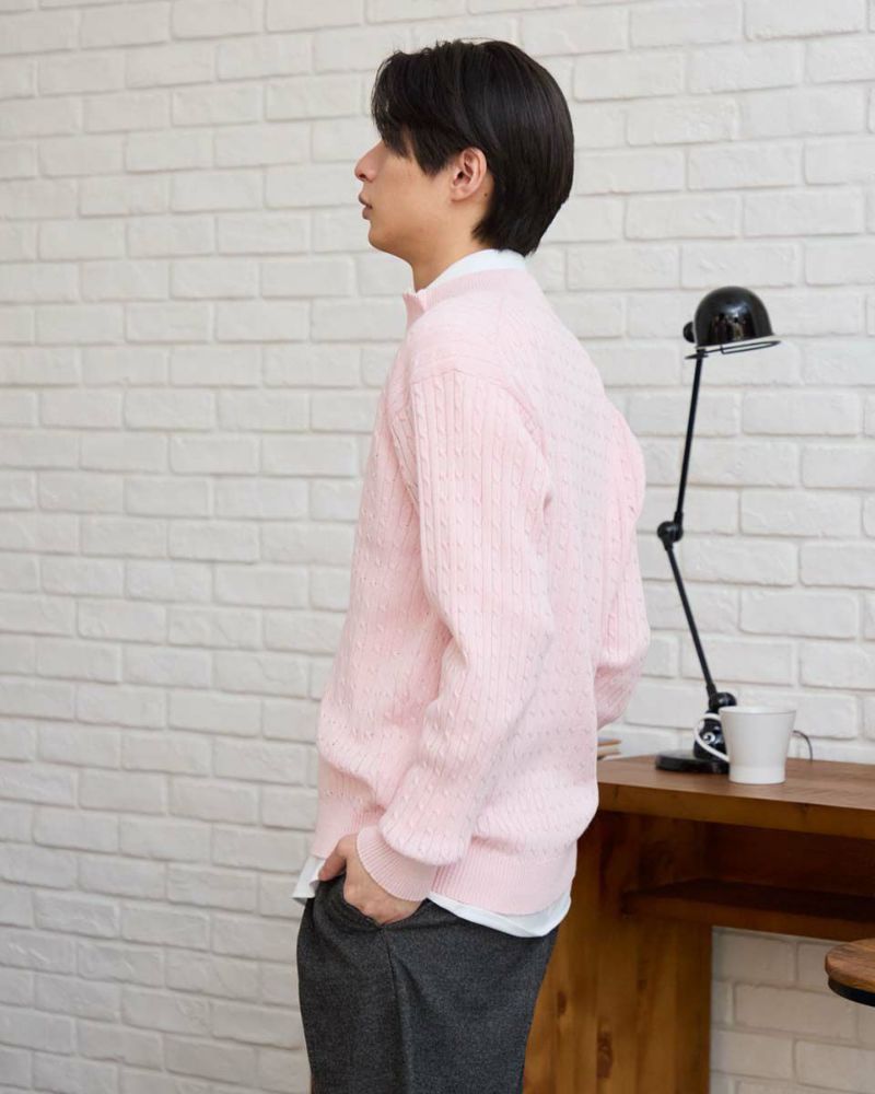 Golden BearハーフZIPケーブルニット | ゴールデンベアストア