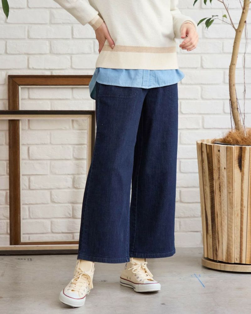 Golden Bearリブ付きガウチョパンツ | ゴールデンベアストア