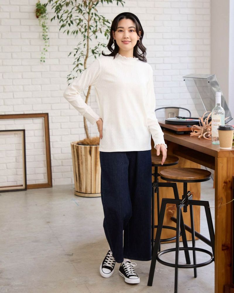 先行予約】White Labelハイネックカットソー 1月中旬発送予定