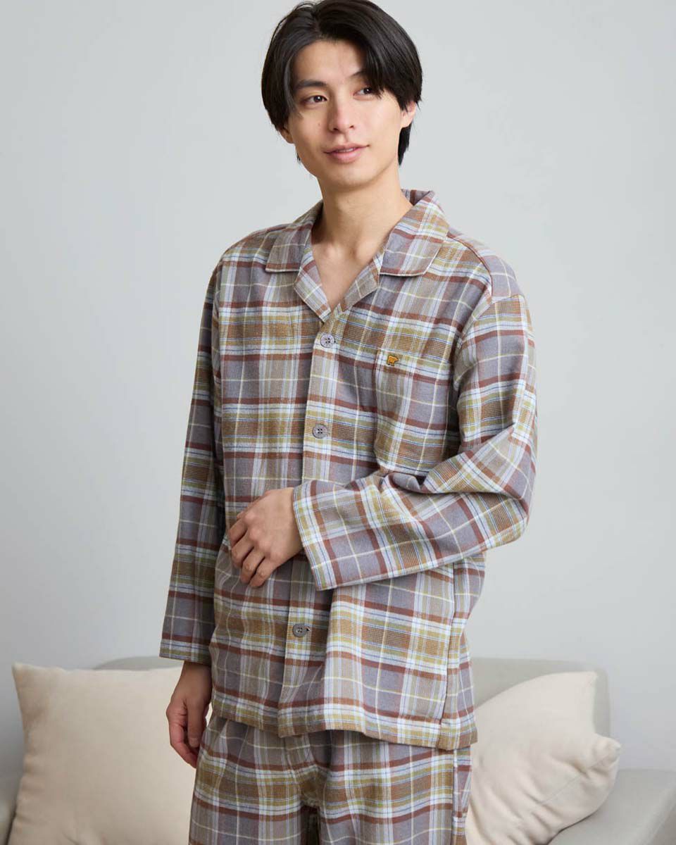 ネルテーラードパジャマ