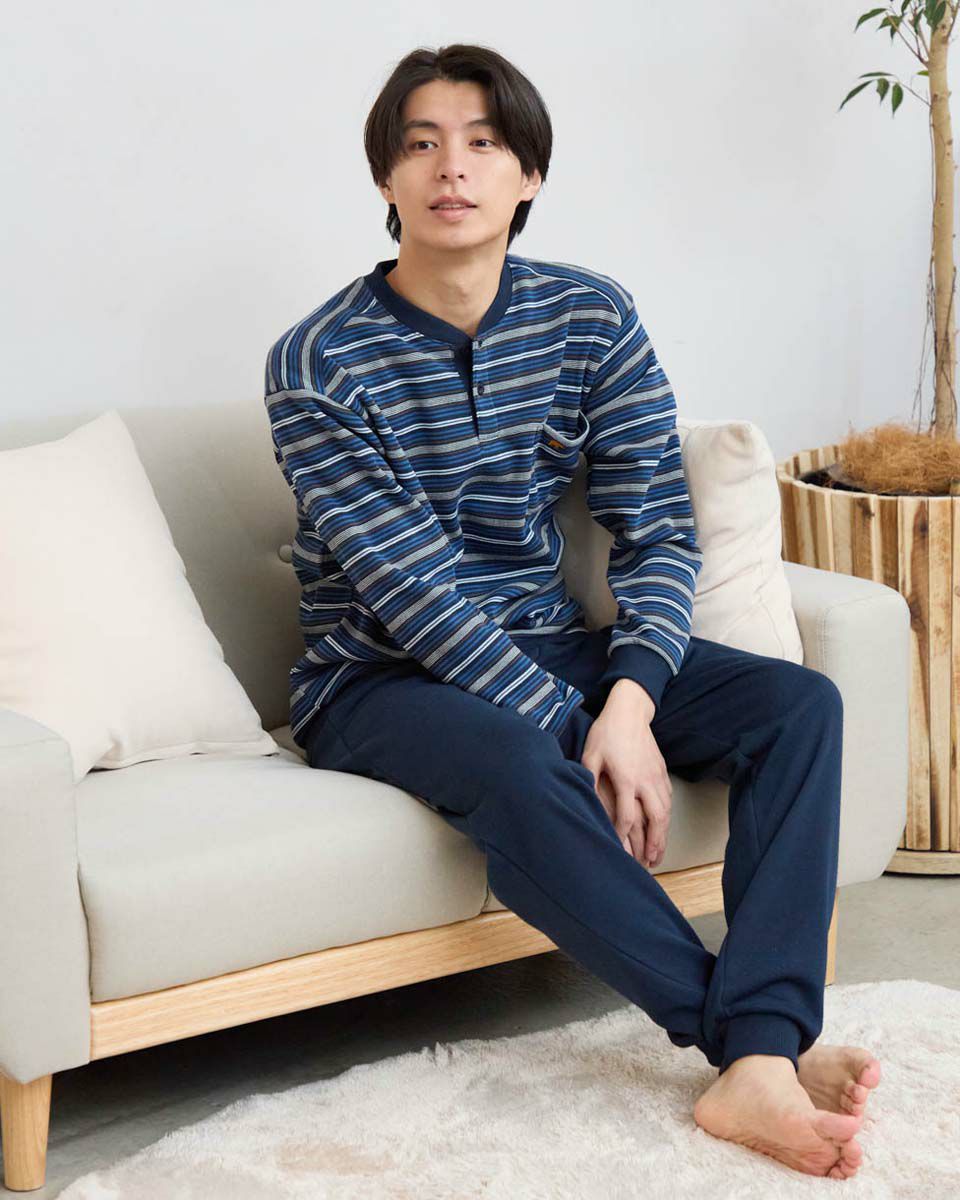 シャギーヘンリーネックパジャマ