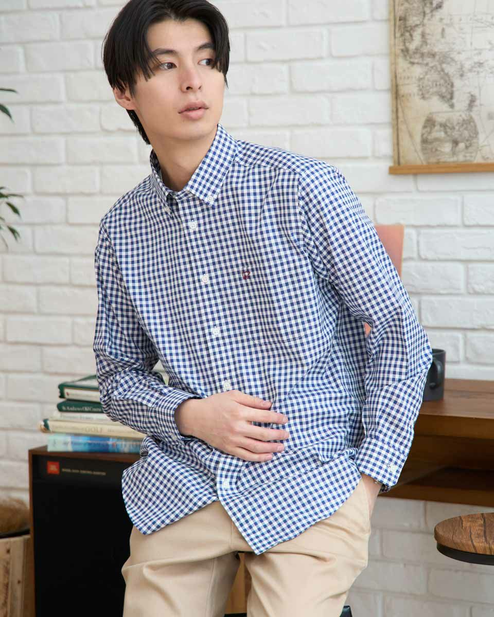 ギンガムチェックシャツ